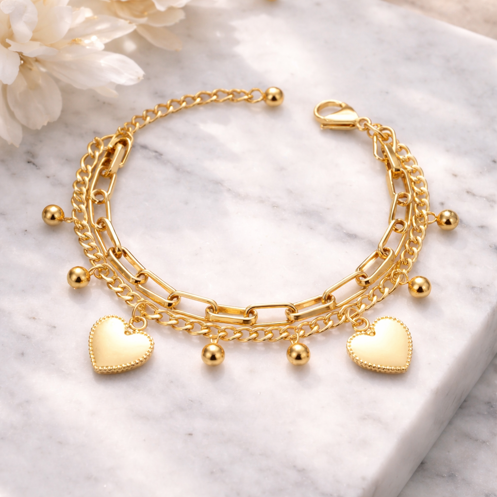 Twin Hearts Bracelet